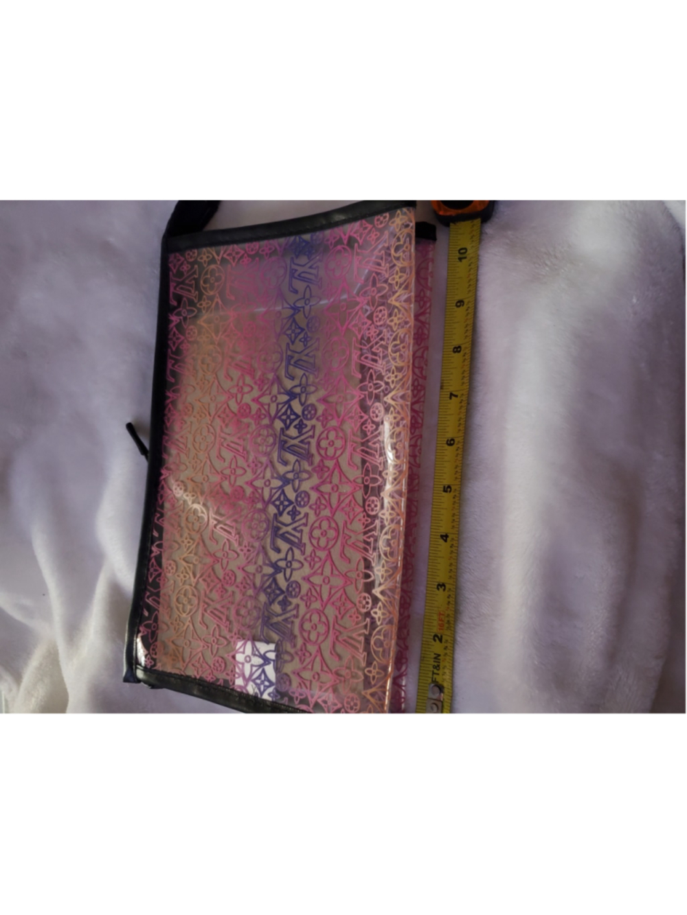 Beautiful womens clear  Cosmetic Case Pink Purple 💋 💄 - Picture 5 of 5